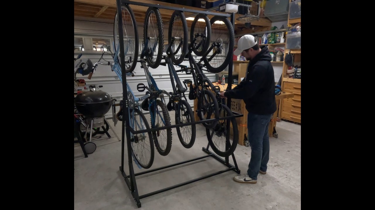 300lbs Max 5 Bikes Freestanding Bike Rack