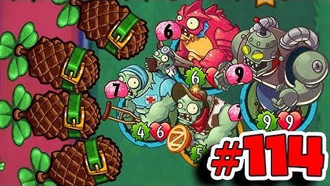 Plants vs Zombies Heroes Walkthrough 114 - I NUKED 4 Ugly GARGANTUARS with SHAMRocket