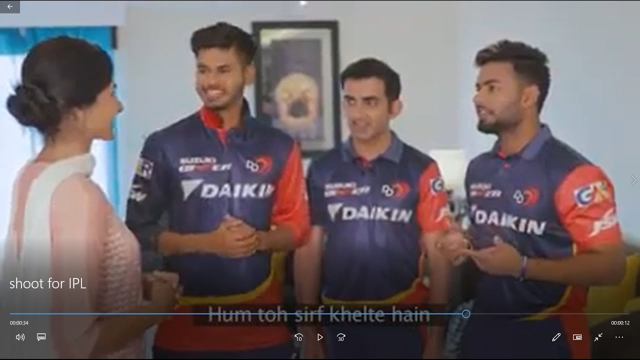shoot for IPL ( Delhi Daredevils Team )