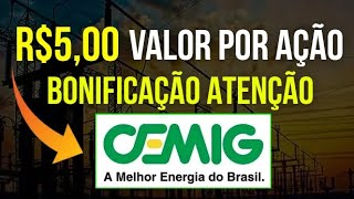 CEMIG CMIG4 GRANDE ELÉTRICA COM BONIFICAÇÃO CHEGANDO #cemig #dividendos #cmig4 #ações #investir
