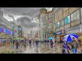 London Rain Walk in East London | Relaxing Rain Walk - Ilford High Street to Gants Hill [4K HDR]