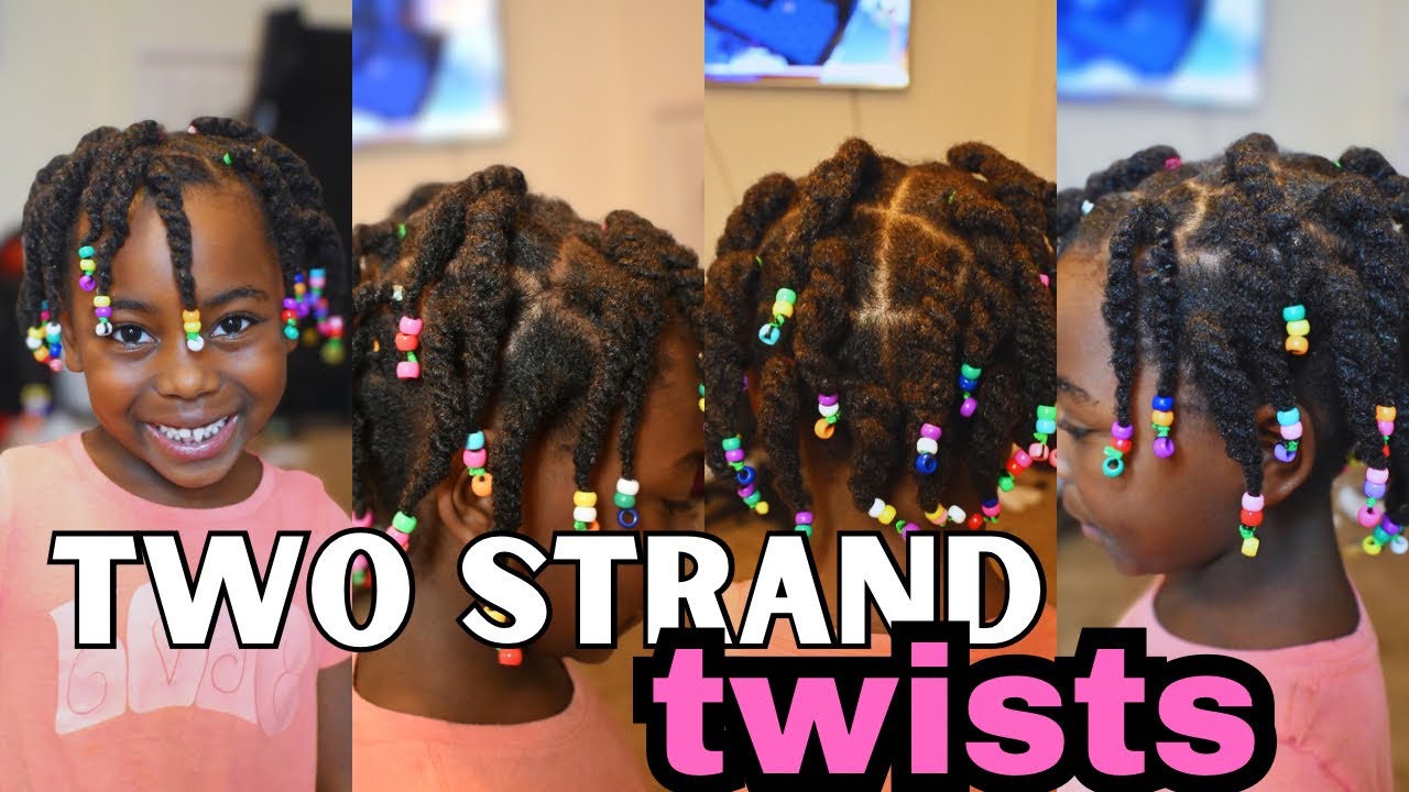 EASY Two-strand twists for kids | Easy protective style | 4C natural ...