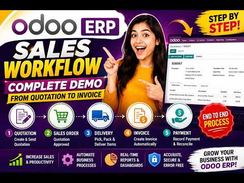 Odoo ERP Complete Workflow Demo | Sales, Inventory & Accounting Process