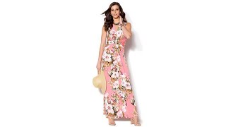IMAN Global Chic Luxury Resort Knockout Maxi Dress and N...