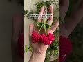 crochet cherry heart keychains 🍒🌱🤍 #crochet