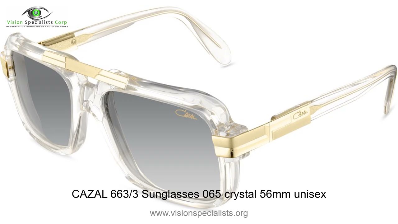 CAZAL 663/3 Sunglasses 065 crystal 56mm unisex - YouTube