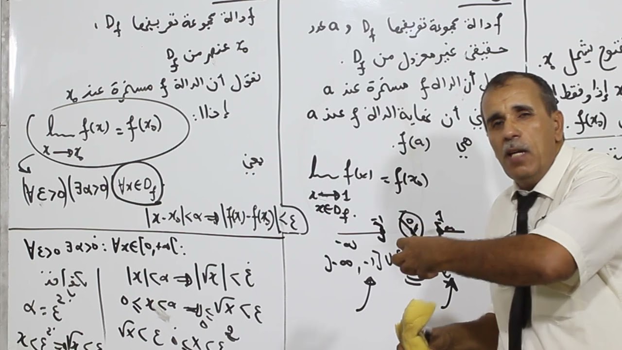 تفسير استمرار دالة الجذر التربيعي عند الصفر