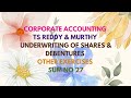 Corporate Accounting TS Reddy & Murthy Underwriting of Shares & Debentures Other Exercises Sum No 27