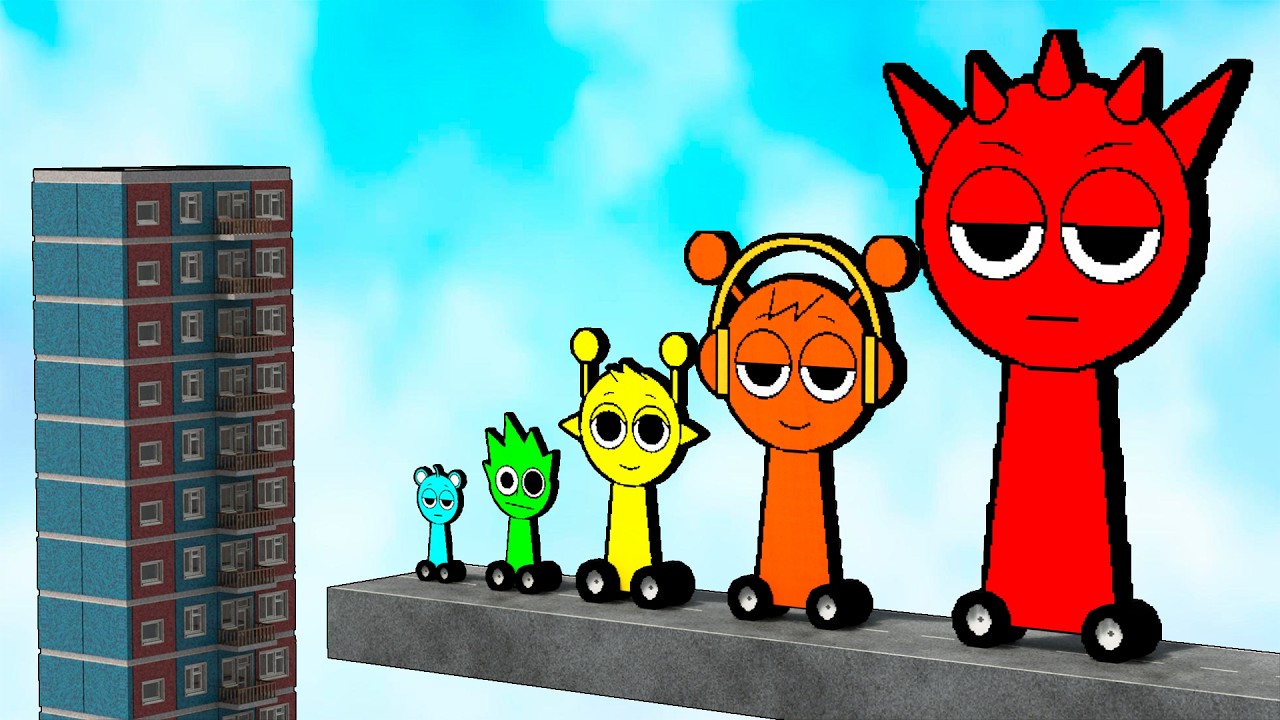 Big & Small Incredibox Sprunki Cars Vs Skyscraper | Teardown