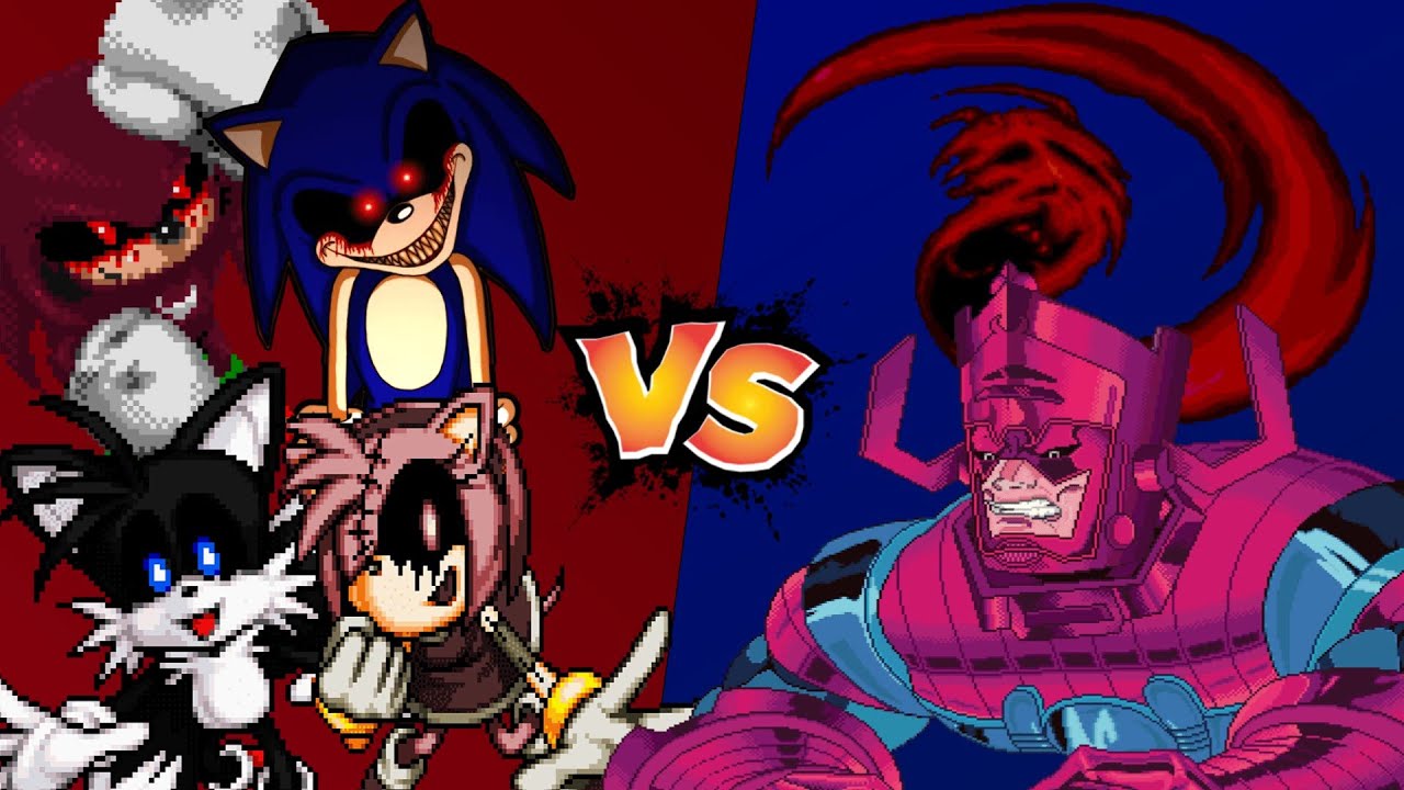 MUGEN Battle - Sonic.EXE & Knuckles.EXE & Tails.EXE & Amy.EXE vs Galactus & Giygas