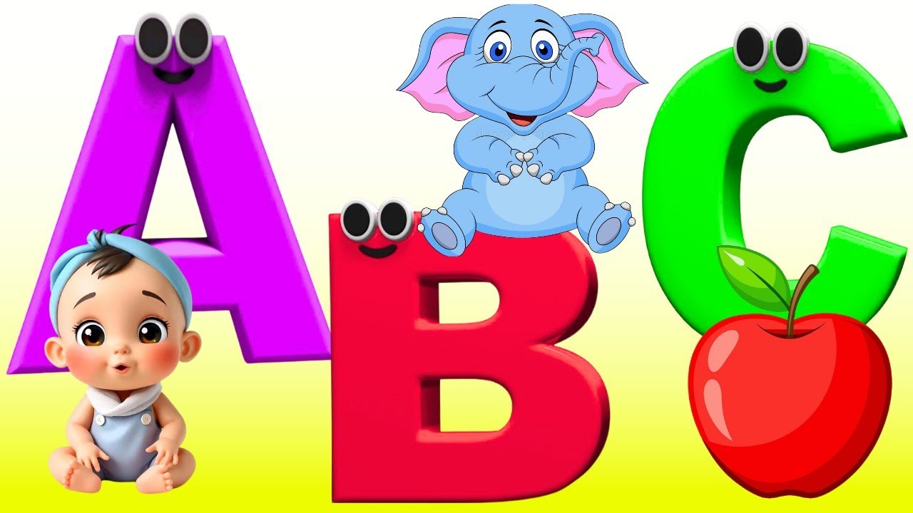 ABC song | a for apple | abc phonics song for toddlers | nursery rhymes ...