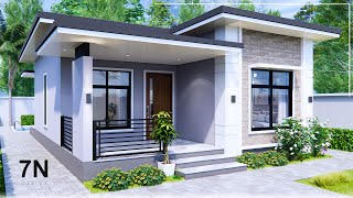 7 x 10 Meter Small House plan | House design with Swimming pool (2Bedroom)