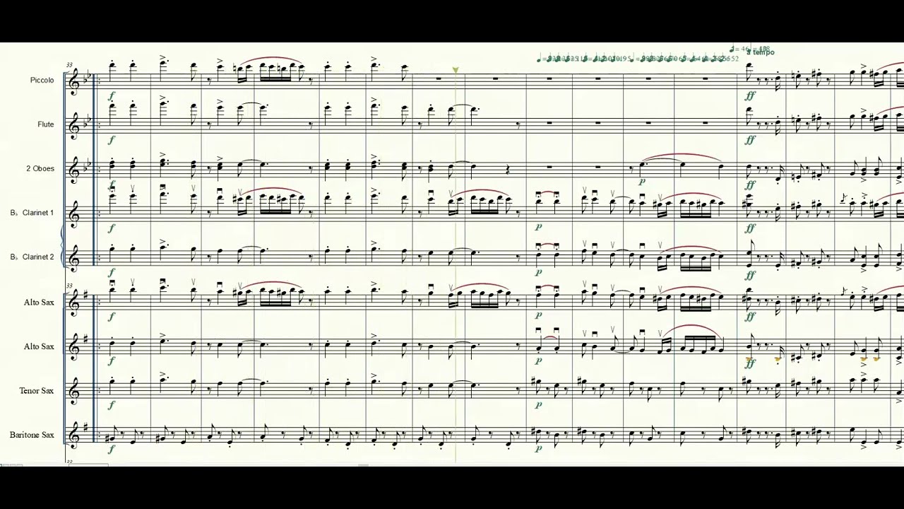 BRAHMS  HUNGARIAN DANCE NO  5 for woondwind choir