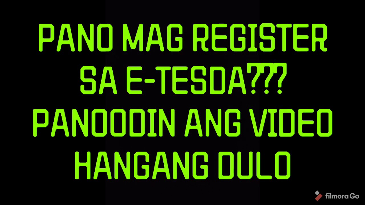 How to register in E-TESDA