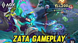 AOV : ZATA GAMEPLAY | IN MID LANE - ARENA OF VALOR LIENQUANMOBILE ROV 