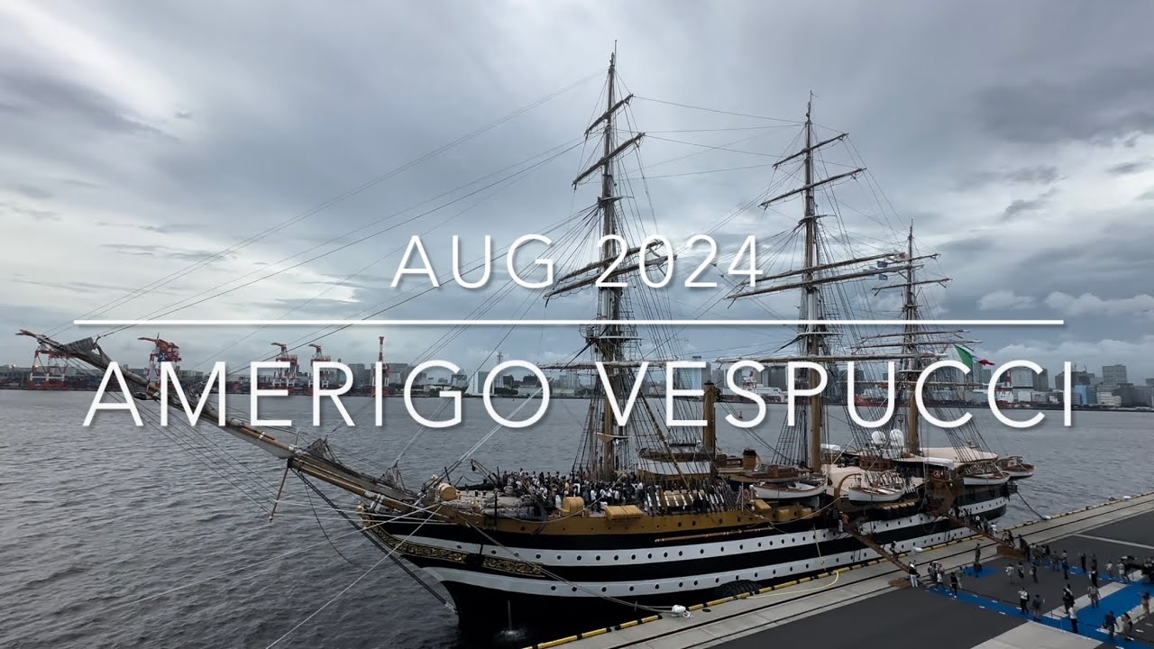 Italian Sailing Ship: Amerigo Vespucci (Tokyo, Aug 2024) - YouTube