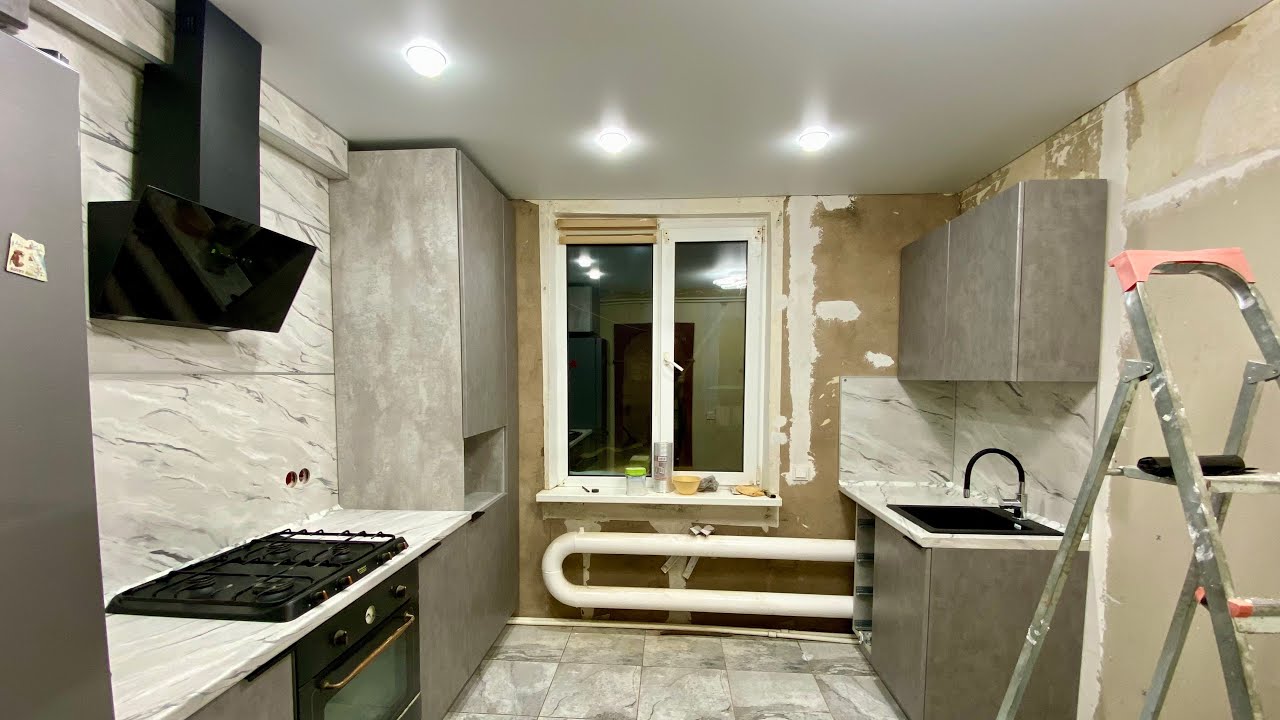 21 января 2026г. Сборка кухни с отдельным островком мойки.