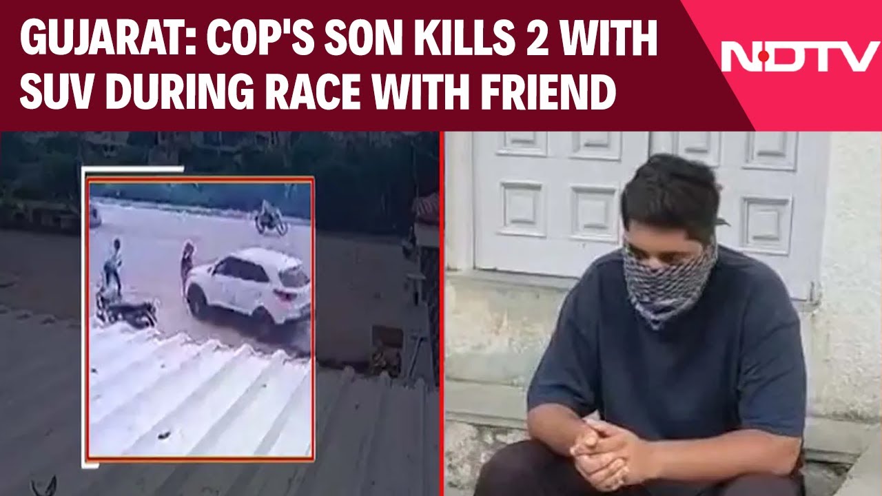 Gujarat News | On Camera: Gujarat Cop's Son Kills 2 With SUV During Race With Friend