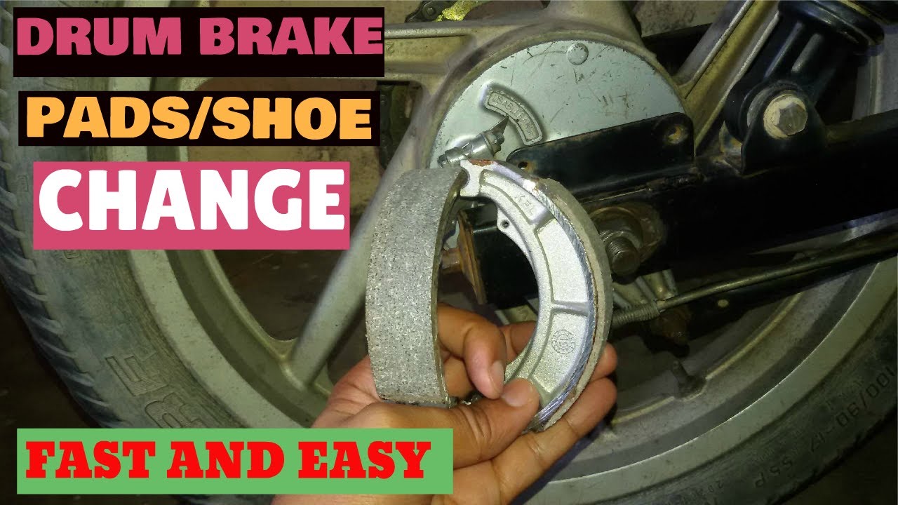 How to change drum brake pads of any motorcycle drum brake shoe