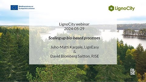 Webinar on scaling up bio-based processes – Juho-Matti Karpale and David Blomberg Saitton – 24-05-29