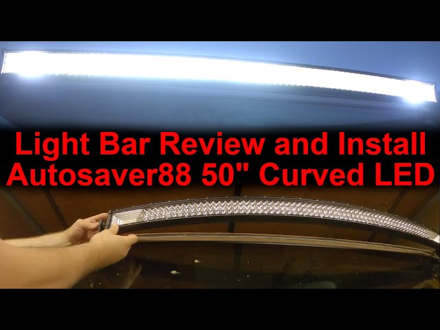 Autosaver88 50 inch Curved LED Light Bar Review and Install - TJ Light Bar  