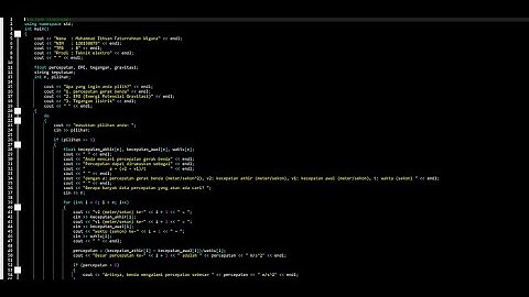 Program C++ – Percabangan, Perulangan, dan Array