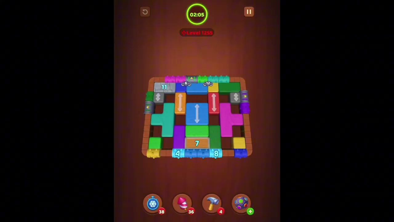 Wood Block Jam Levels 1251-1252-1253-1254-1255-1256-1257-1258-1259-1260