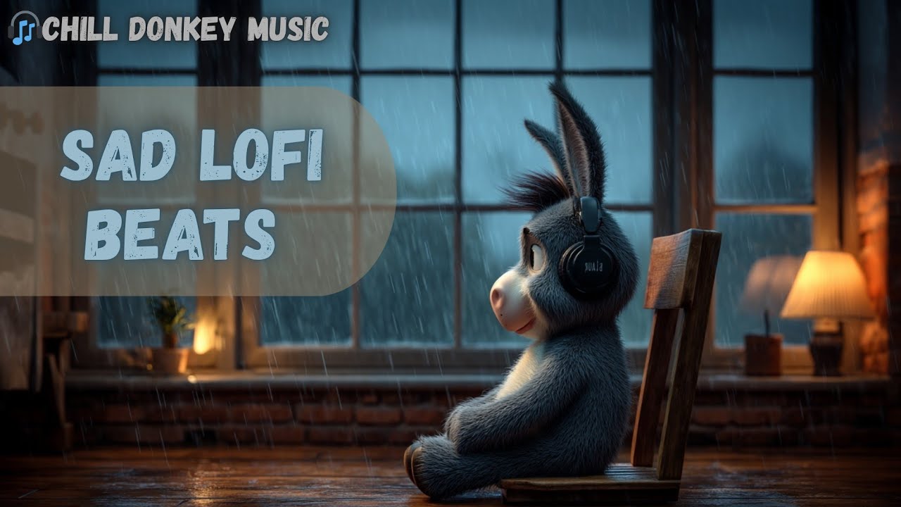 LoFi Melancholy Night – Rainy Chill Beats for Deep Thoughts | Sad LoFi Donkey Music to Relax
