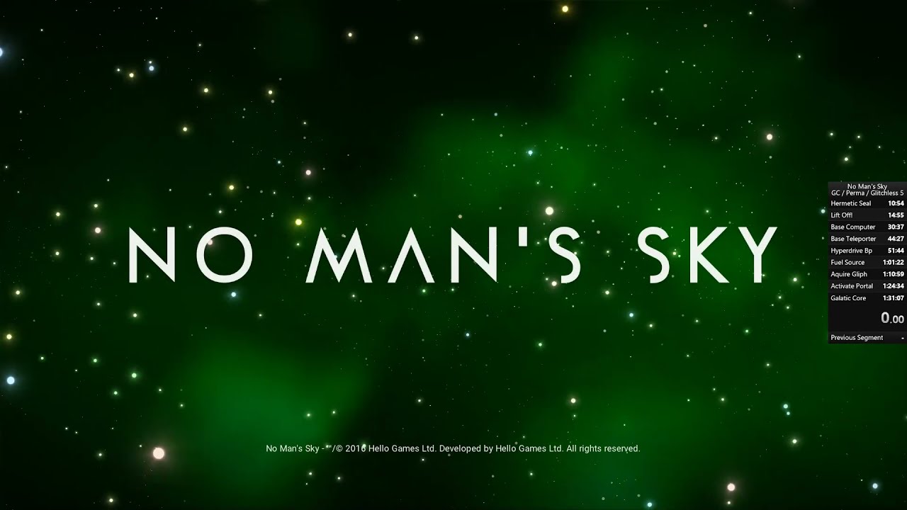 No Man's Sky Speedrun - Galaxy Center / Permadeath / Glitchless 