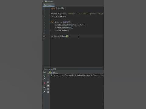Colorful Circles || Python Awesome Turtule code || I'M MIZAN || #shorts ... image.