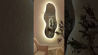 Frameless Backlit Mirror for Living Room | Modern Glow-Up ✨🪞