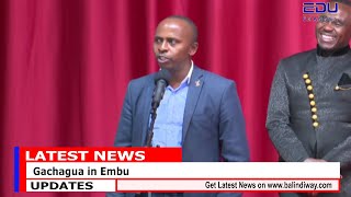 Drama as MP Kiarie imitates DP Gachagua and Education CS Machogu in Embu during drama festival