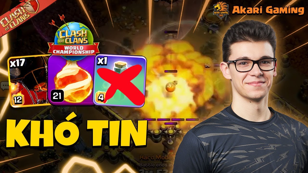 Cách Khắc Chế Dạng Base Dima Bằng Hỏa Cầu Rocket Balloon Chấp 1 Tàng Hình TH17 Clash of clans