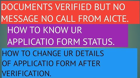 PMSSS 2020-21/How To Change Your Details After Verification/How To Check Ur Application Form Status.