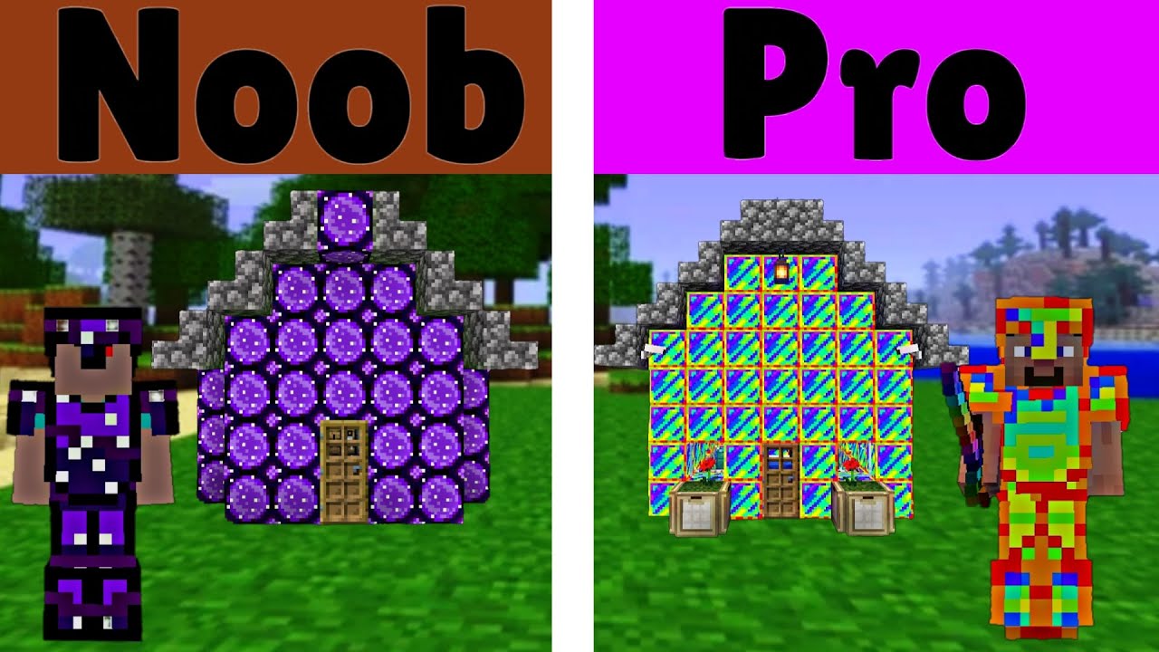 Minecraft game rainbow blocks NOOB OR PRO Like and subscribe