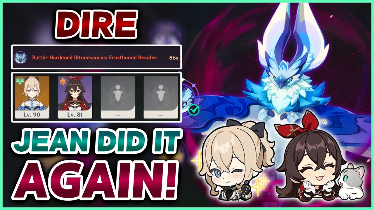 Luna III Stygian Onslaught DIRE Iktomisaurus with Jean and Amber & Easy to Follow | Genshin Impact