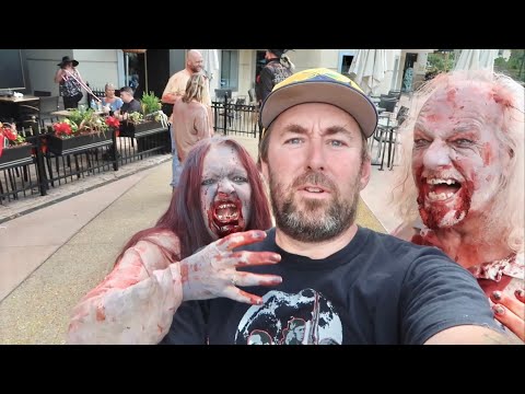 A Bizarre Friday On International Drive Orlando -Wawa Pumpkin Spice / Zombie Walk & Dawn Of The Dead