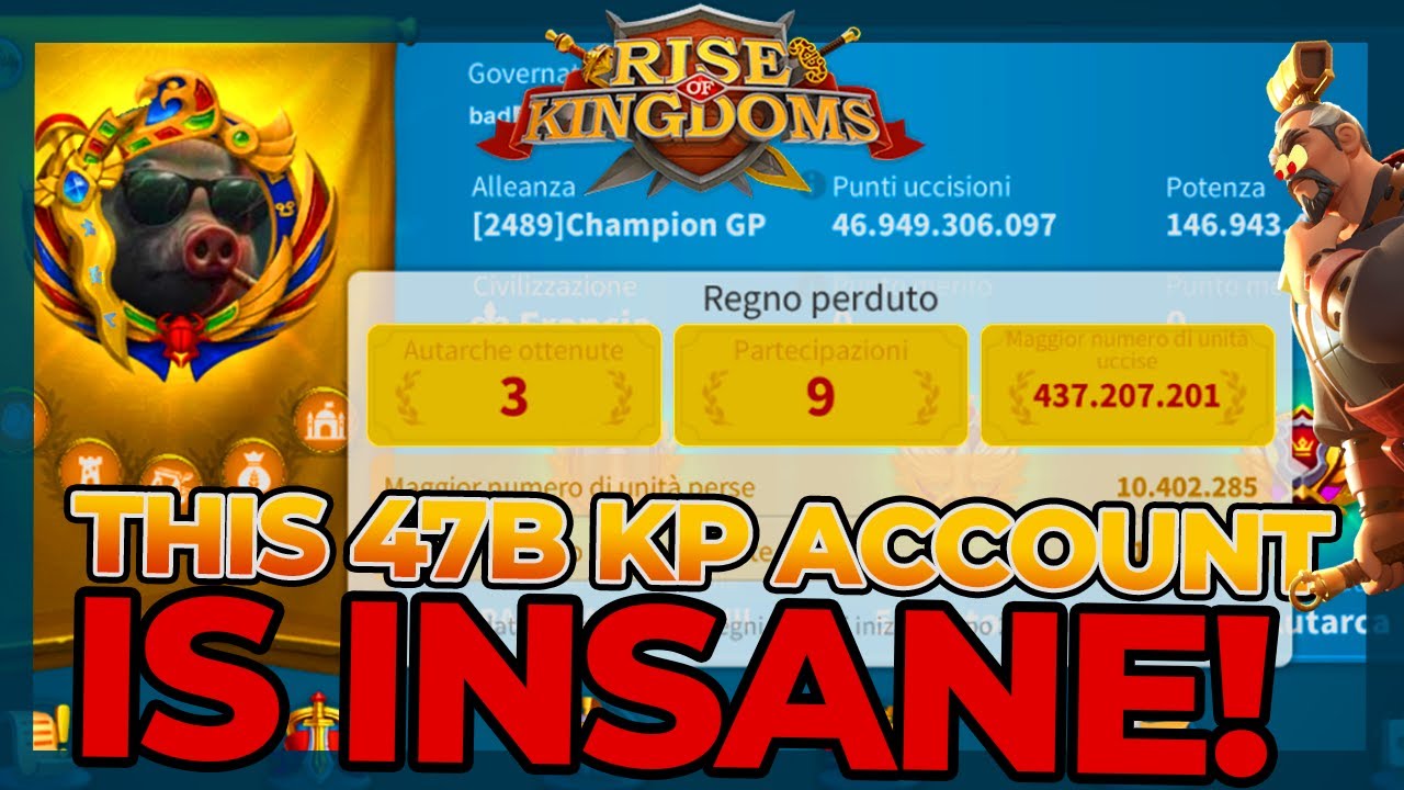 Reviewing THIS CRAZY 47 BILLION KP Whale Account in Rise of Kingdoms!