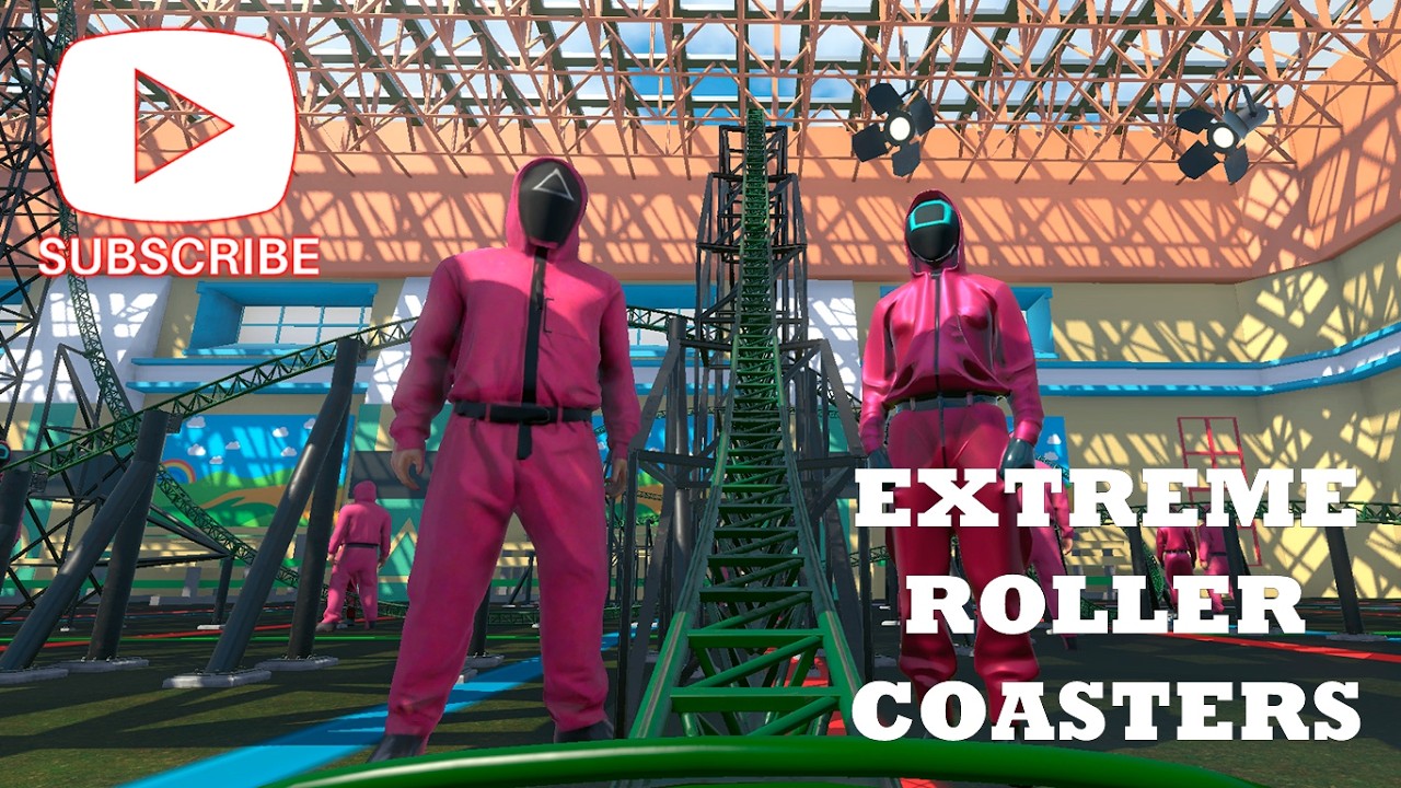 Squid Game Roller Coaster Adventure🎢#SquidGame #Viral