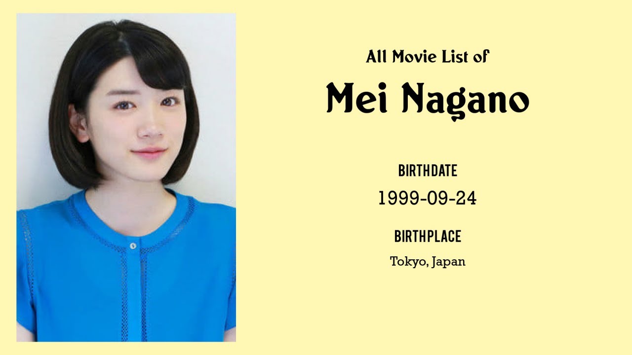 Mei Nagano Movies list Mei Nagano| Filmography of Mei Nagano - YouTube