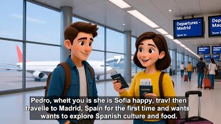 Real Life Spanish ✈️ At the Airport Conversation (A1–A2)|Easy Dialogue for Beginners (A1–A2)