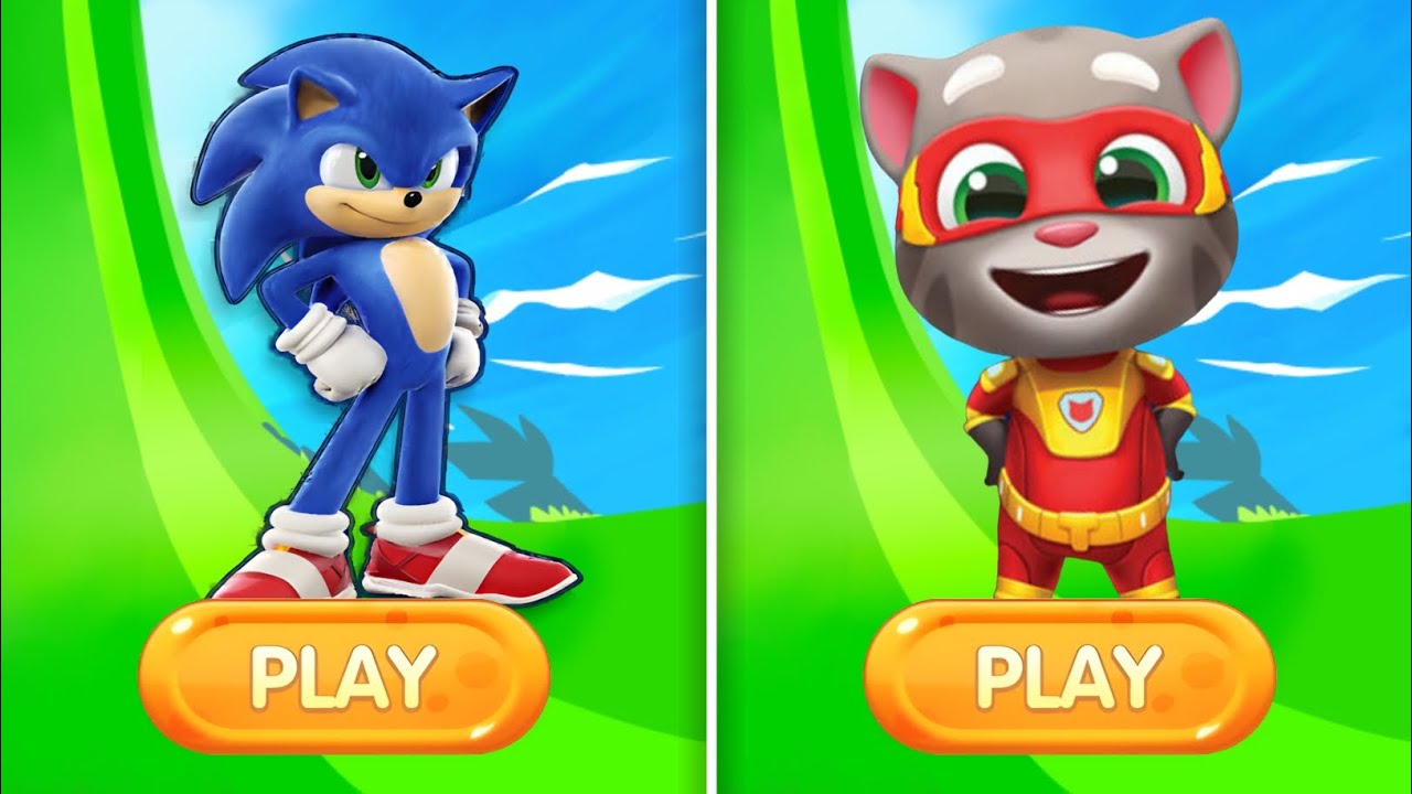 Sonic Dash Vs Talking Tom Hero Dash - Movie Sonic Vs All Boss Zazz ...