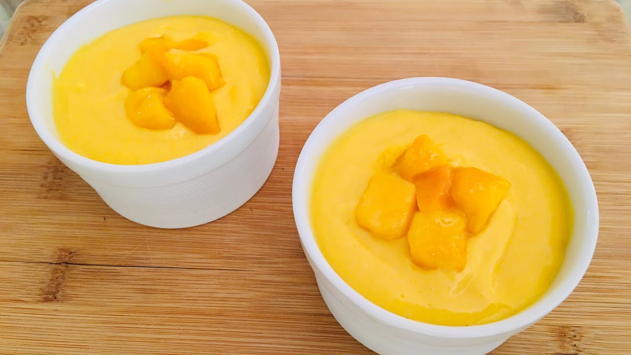 Creamy Mango Dessert Only 3 Ingredients No Cream, Milk, Cornflour