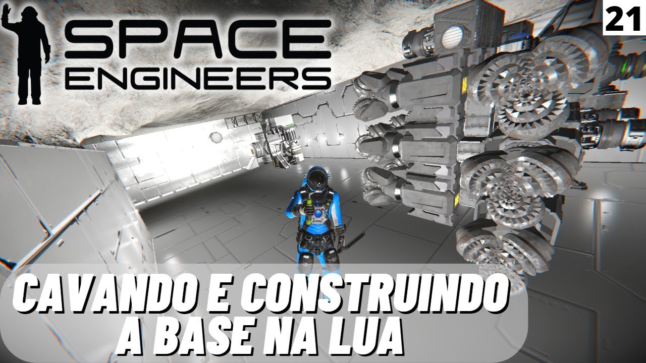 Cavamos e Iniciamos a CONSTRUÇÃO da BASE NA LUA no SPACE ENGINEERS ...
