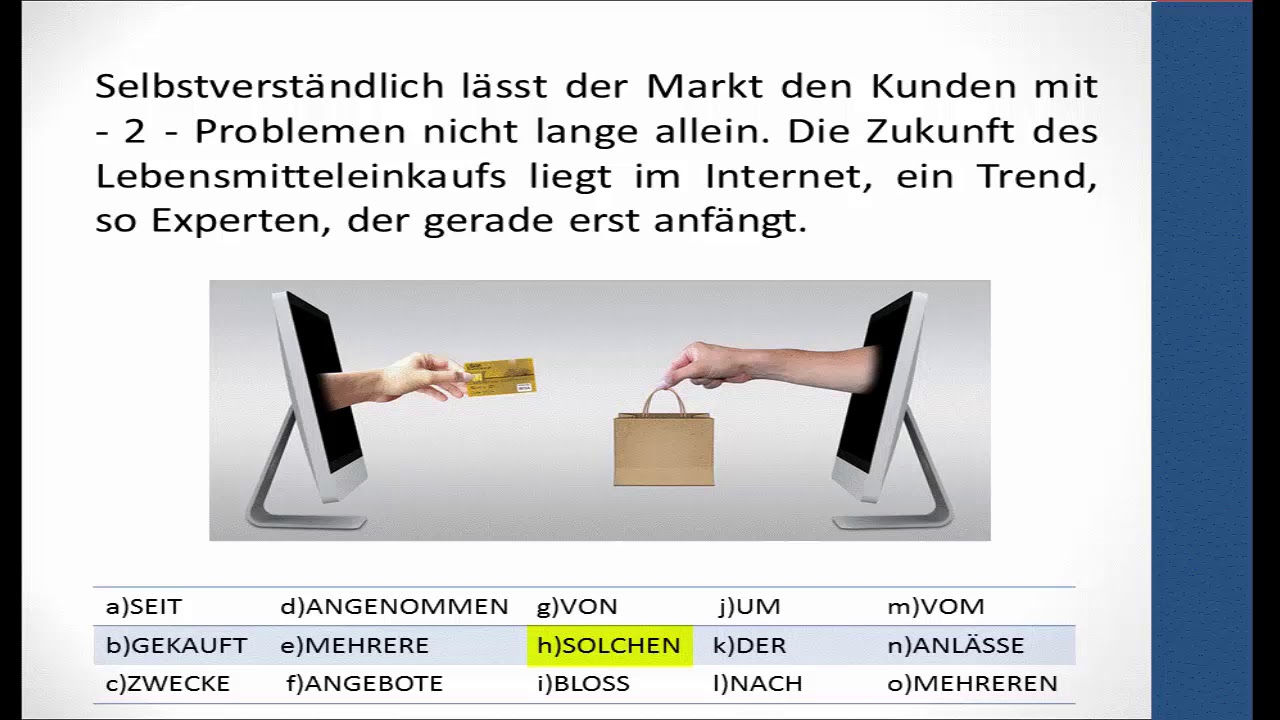 Kochbox telc B2 Sprachbausteine