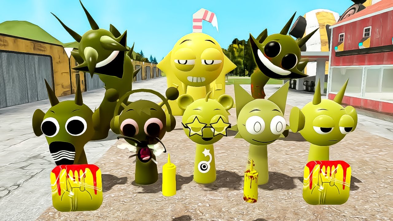 New Mustard Sprunki Normal and Horror Sky Oren Wenda Purple Forest Road in Garry's Mod !