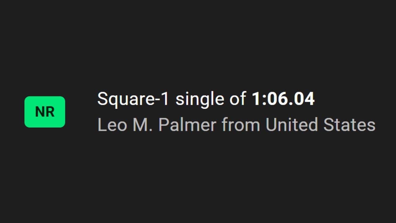 USA’s New Square-1 NR Single Is Over 1 Minute?!
