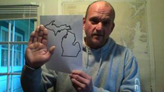 Michigan hand map