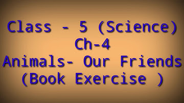 DAV Class-5 (My Living World) Science Ch-4 Animals- Our Friends (Book Exercises) Part-4