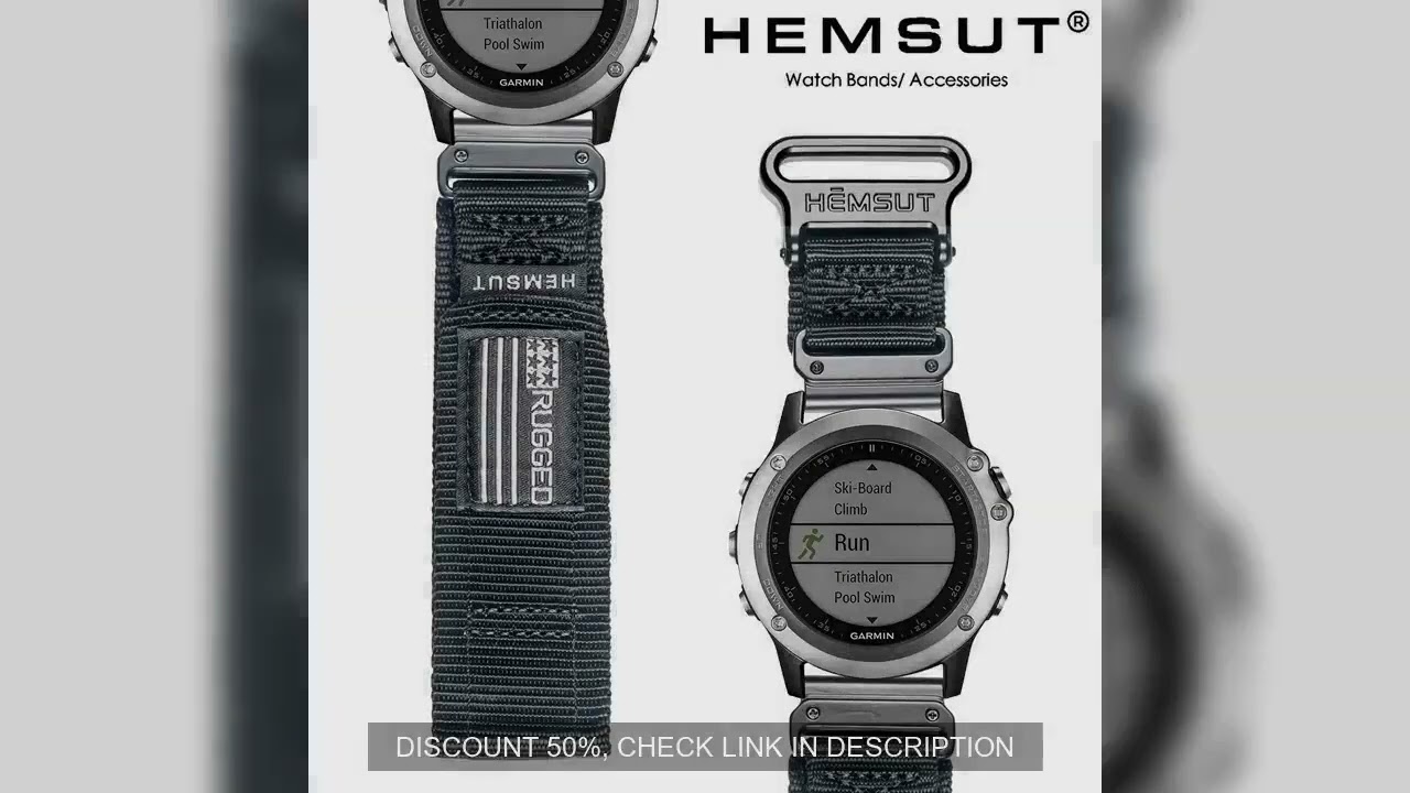 Compatible With Garmin Watch Band Nylon Quickfit 20 22 26mm Sports Military Wrist Strap For Fenix/MK